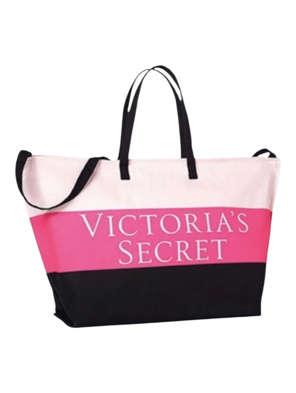 Victoria's Secret Pink Black Stripe Weekender